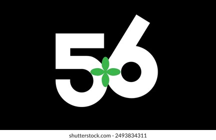 Leaf Number Logo Green White Health