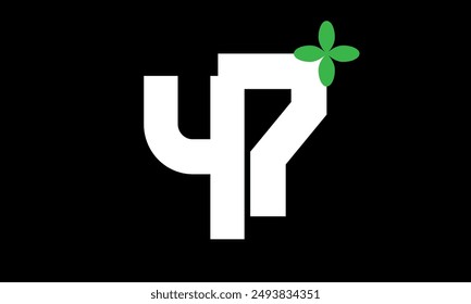Leaf Number Logo Verde Blanco Salud