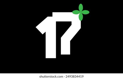 Leaf Number Logo Green White Health