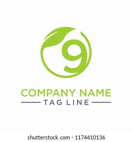 Leaf number logo template for Environmental and natural bussiness industry