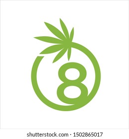 Leaf number logo template for Environmental and natural bussiness industry