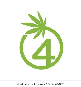 Leaf number logo template for Environmental and natural bussiness industry
