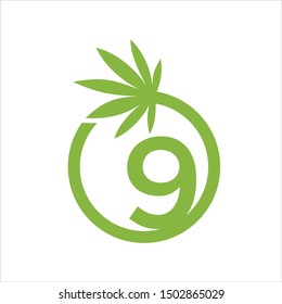 Leaf number logo template for Environmental and natural bussiness industry