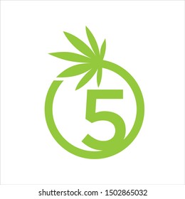 Leaf number logo template for Environmental and natural bussiness industry