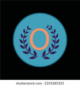 Leaf and O  letter logo design