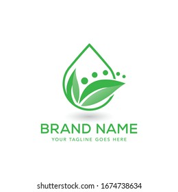 Leaf Oil Abstract Logo, Industry, Product, Health, Essential Oil Logo