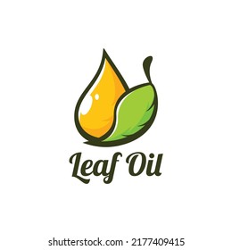 leaf oil logo illustration vector