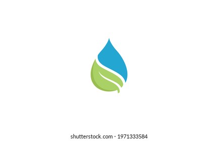 Leaf Oil Logo Vector Icon Illustration