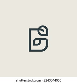 Diseño B De Logotipo Leaf On Letter
