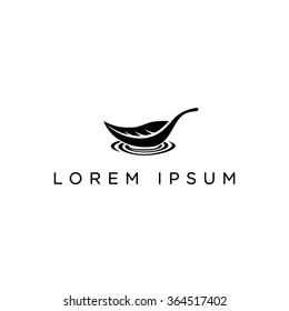 Leaf on the water template for an ecology company's logo