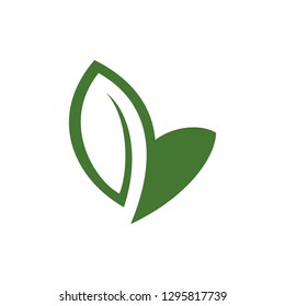 Leaf Organic Icon Vetor logo Template