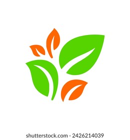 diseño de plantilla de ilustración vectorial de logotipo orgánico de hoja