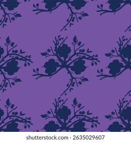 Leaf ornament flowers pattern repeat designs