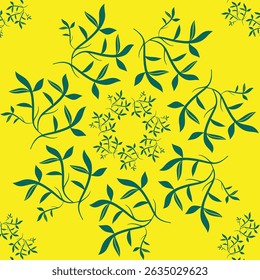 Leaf ornament flowers pattern repeat designs