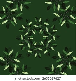 Leaf ornament flowers pattern repeat designs
