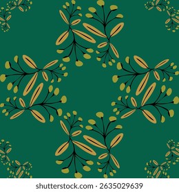 Leaf ornament flowers pattern repeat designs