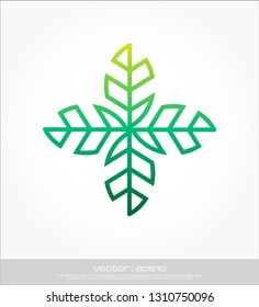 leaf ornament logo abstract