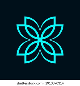 leaf ornament logo design eps