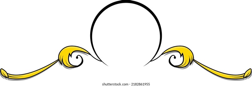 Leaf Ornament for Logo with Gold Colors