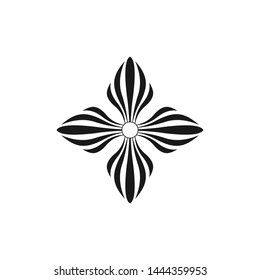 leaf with ornament logo template