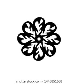 leaf and ornament logo template