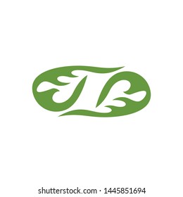 leaf and ornament logo template