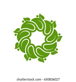 Leaf Ornament Logo Template