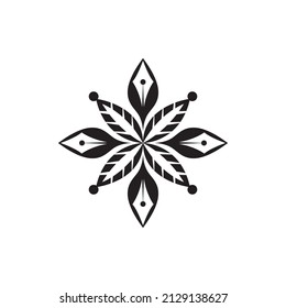 Blattornament mandala design zirkel Vektorgrafik
