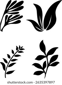 leaf ornament set eps file