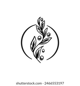 Leaf ornament vector element design