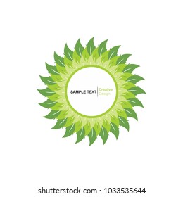 leaf ornament vector on white background
