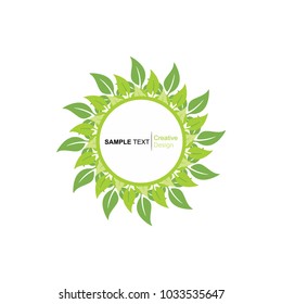 leaf ornament vector on white background