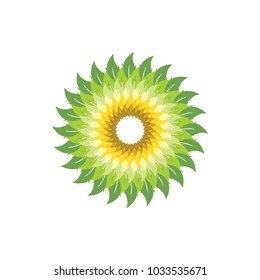 leaf ornament vector on white background