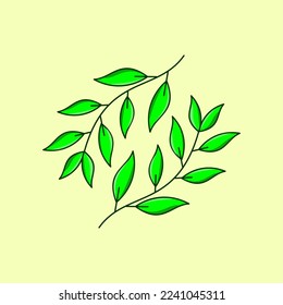 Leaf Ornaments Logo Design Vector
