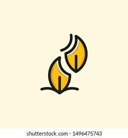 Leaf Outline Creative Naturally Business Logo