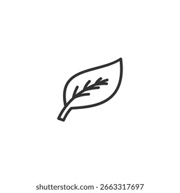 ícone do contorno da folha ou vetor do elemento de design da folha isolado. Melhor ícone de folha para aplicativos, sites ou sobre design de produto natural.