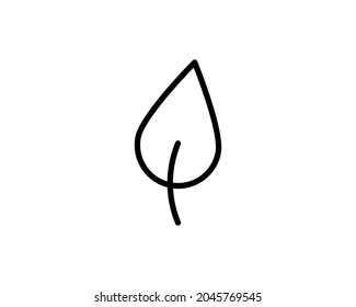 Leaf outline icon. linear style sign for mobile concept and web design. Eco simple line vector icon. Symbol, logo illustration. Pixel perfect vector graphics.