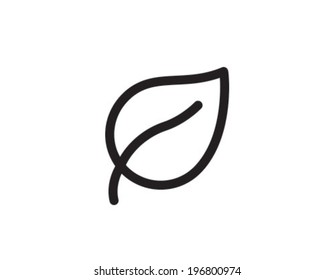 Leaf Outline Icon Symbol