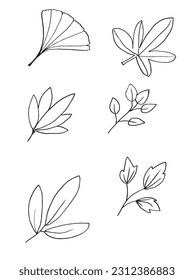 Leaf outline illustration image. 
Hand drawn image artwork of leaf. 
Simple cute original logo.
Hand drawn vector illustration for posters, cards, t-shirts.