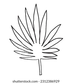 Leaf outline illustration image. 
Hand drawn image artwork of leaf. 
Simple cute original logo.
Hand drawn vector illustration for posters, cards, t-shirts.