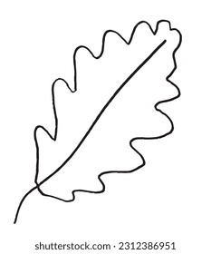 Leaf outline illustration image. 
Hand drawn image artwork of leaf. 
Simple cute original logo.
Hand drawn vector illustration for posters, cards, t-shirts.