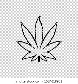 leaf outline marijuana cannabis vector flat design