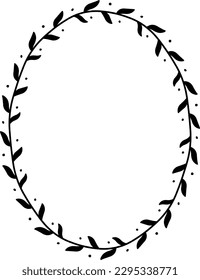 Leaf oval Blumen Rahmen Flügel Vektor Blumenrahmen Blumenrahmen romantische Dekoration für Hochzeitstag Geburtstag Neugeborene Mutter Weihnachtsmärtchen Preis gratuliert