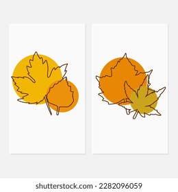 leaf painting vector design for interior