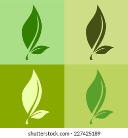 Leaf Pair Icon Vector