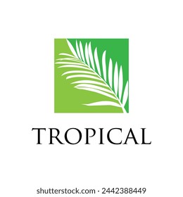 Leaf Palm abstract logo design