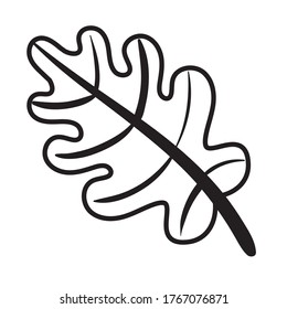 diseño vectorial del estilo de la línea de la palma de la hoja