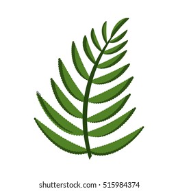 leaf palm nature isolated icon vector illustration design