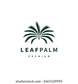 Leaf palm vintage logo design for residential, spa or for all your ideas