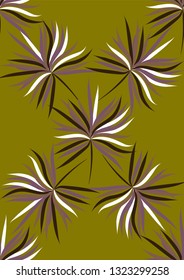 Leaf palms pattern.Tropical seamless pattern with palm leaves. Exotic leaves.